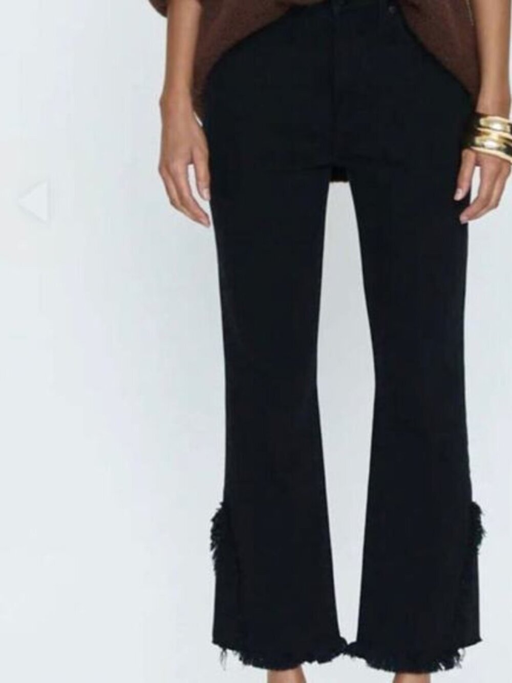 Pistola Black High Rise Lennon Crop Raw Hem Boot Jean Sz 27 - Picture 6 of 10